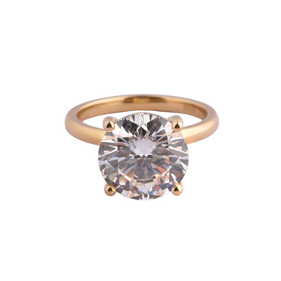 Majestic Round Classic Solitaire Ring — view 1
