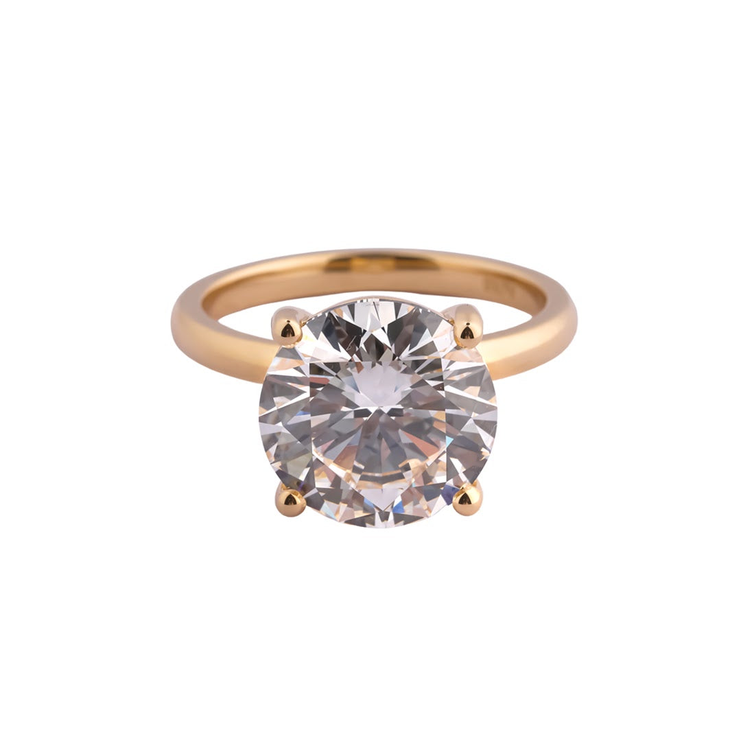 Majestic Round Classic Solitaire Ring — view 1