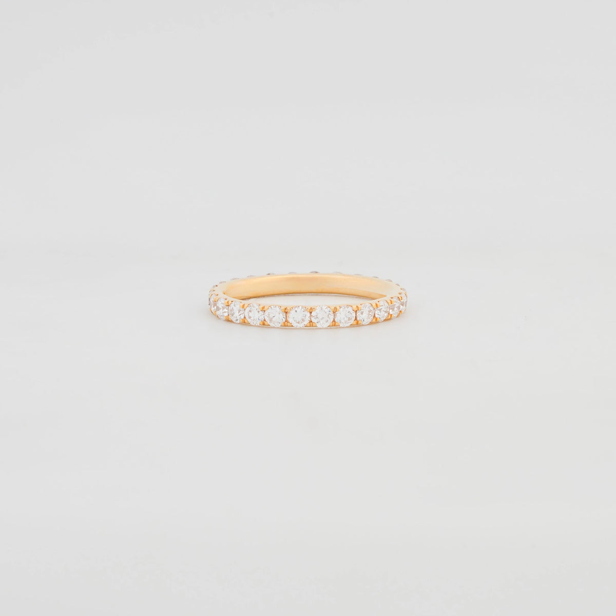 Eterna Delicate Round Diamond Eternity Band — front view