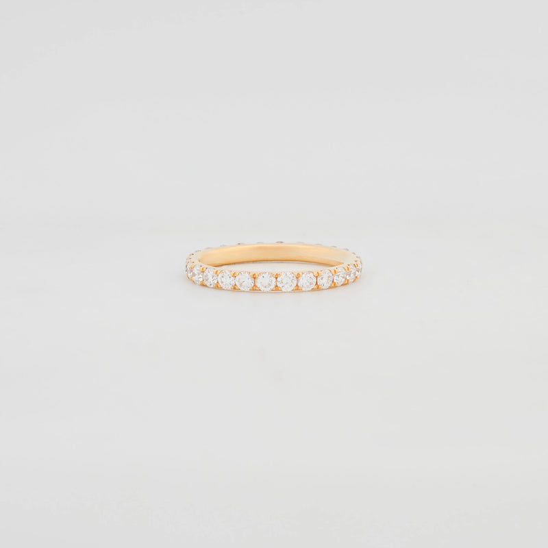 Eterna Delicate Round Diamond Eternity Band — front view