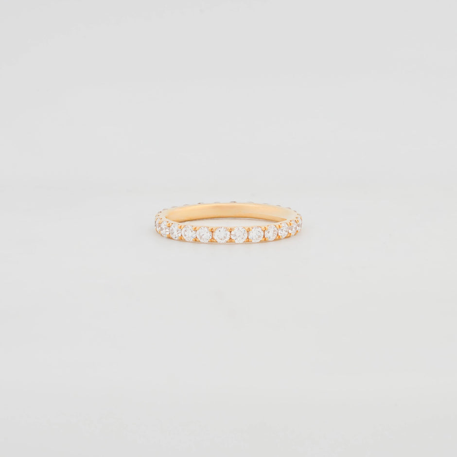 Eterna Delicate Round Diamond Eternity Band — front view