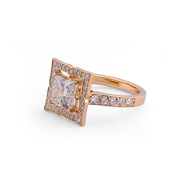 Cadré Princess Floating Halo Ring — view 3
