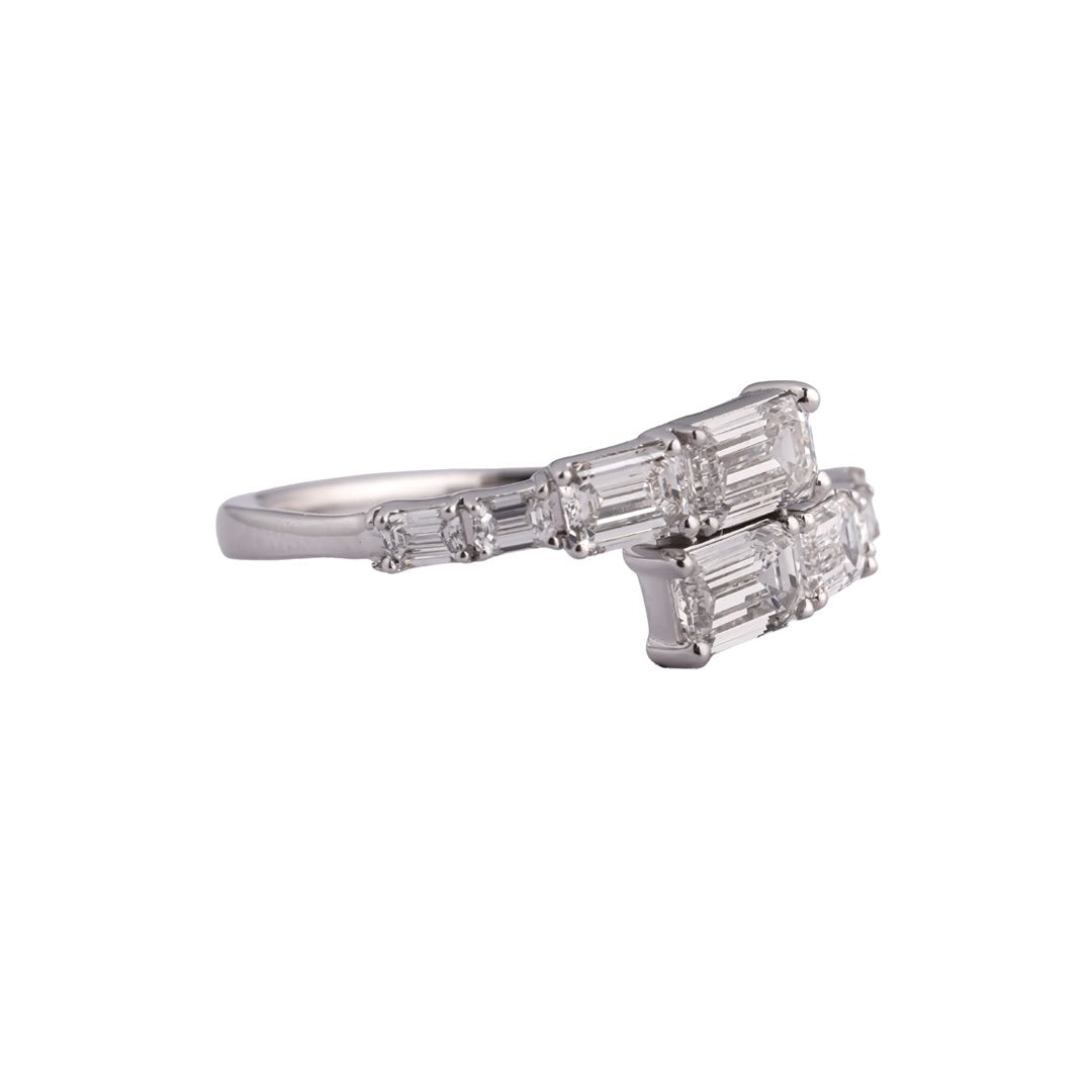 Metro Emerald-Cut Bypass Ring — view 4