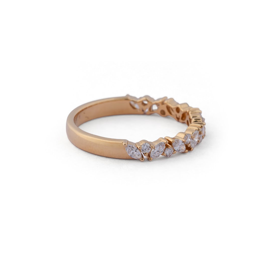 Alternating Marquise Lab-Grown Diamond Band - side view