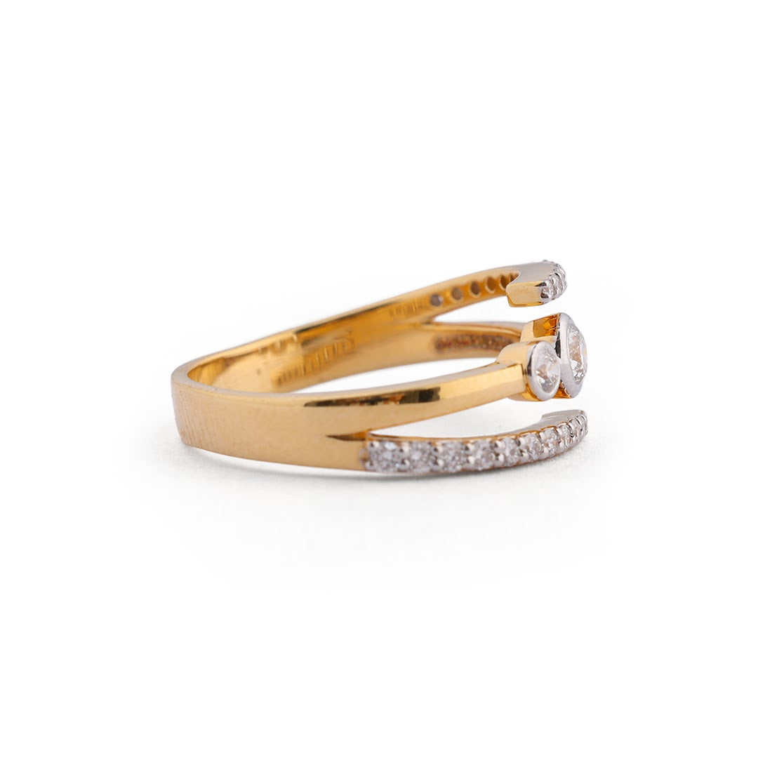 Layered Wrap Lab-Grown Diamond Ring - worn view