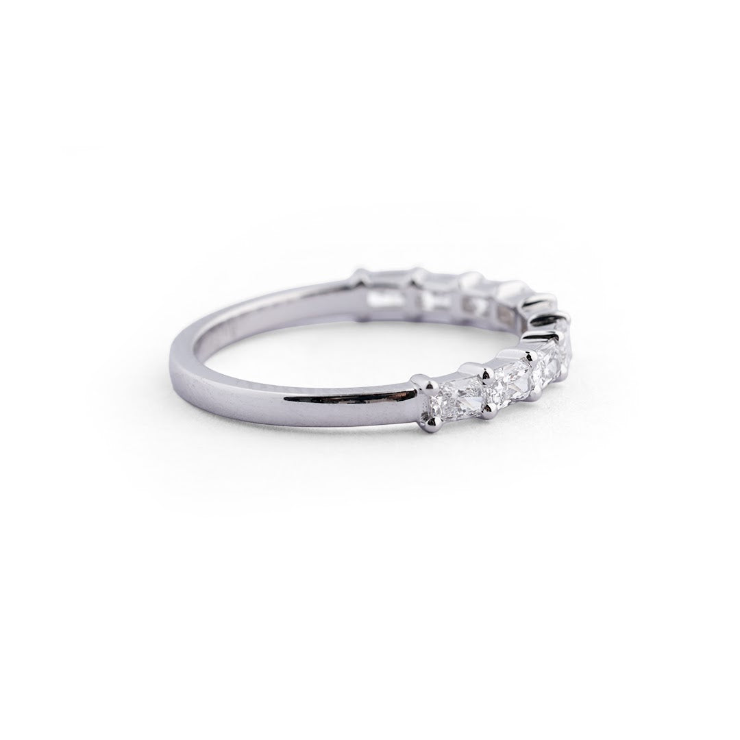 Classic Radiant Lab-Grown Diamond Band - worn view