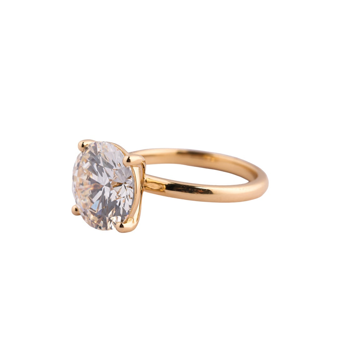 Grande Round Four-Prong Solitaire Ring — view 2