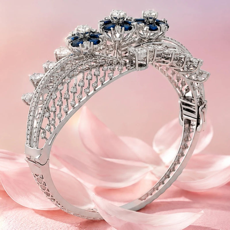 7.69 Carat Lab-Grown Diamond Bracelet with Colour Stones for Women - view 2