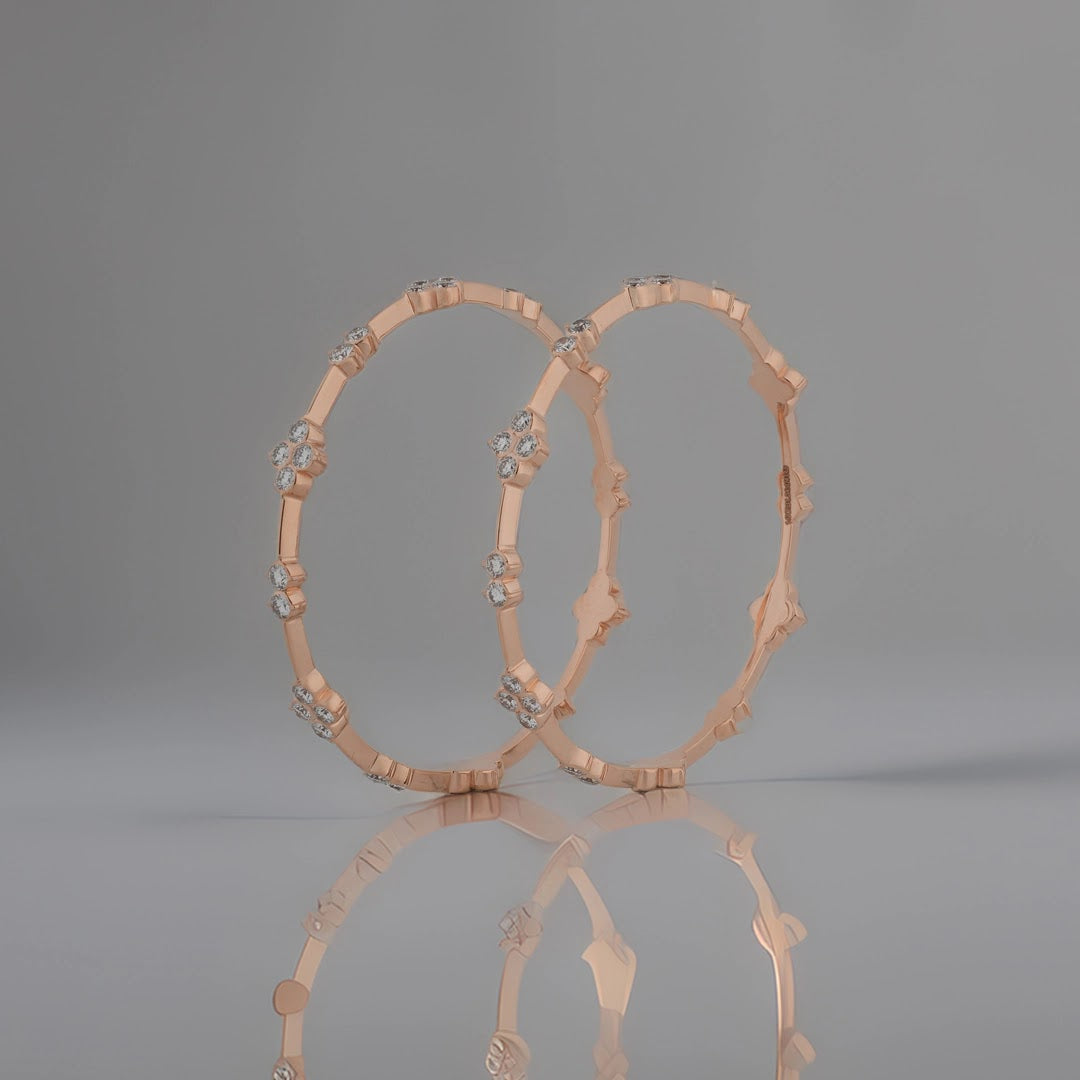 8.92 Ct Round Lab-Grown Diamond Bangle — view 1