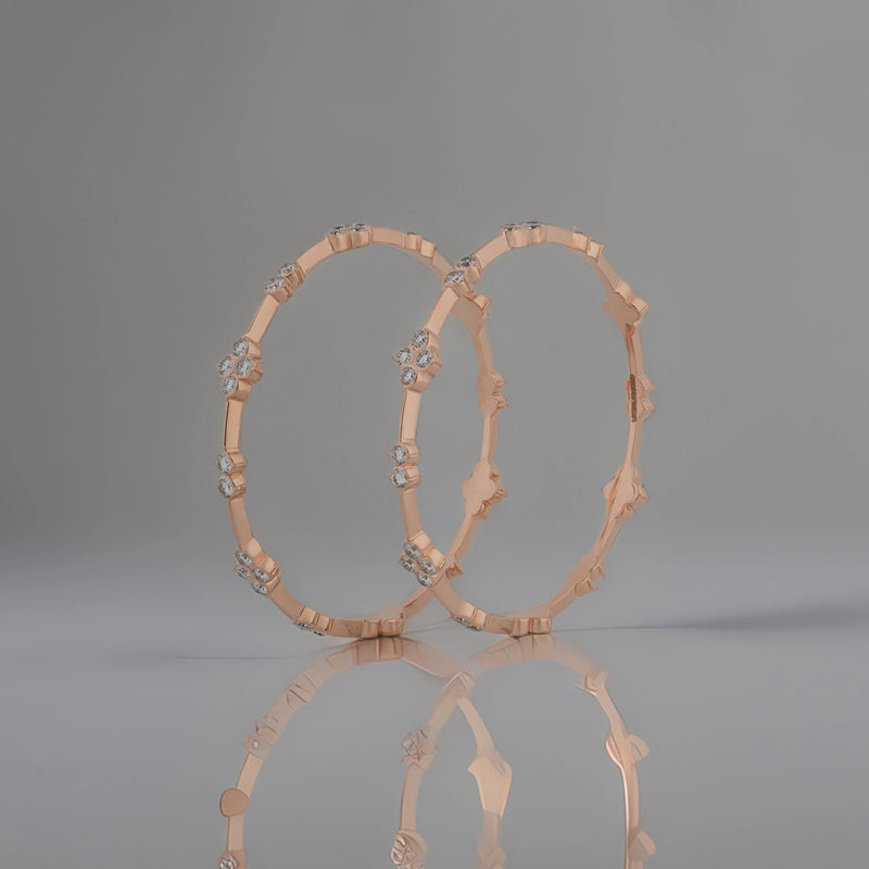 8.92 Ct Round Lab-Grown Diamond Bangle — view 1
