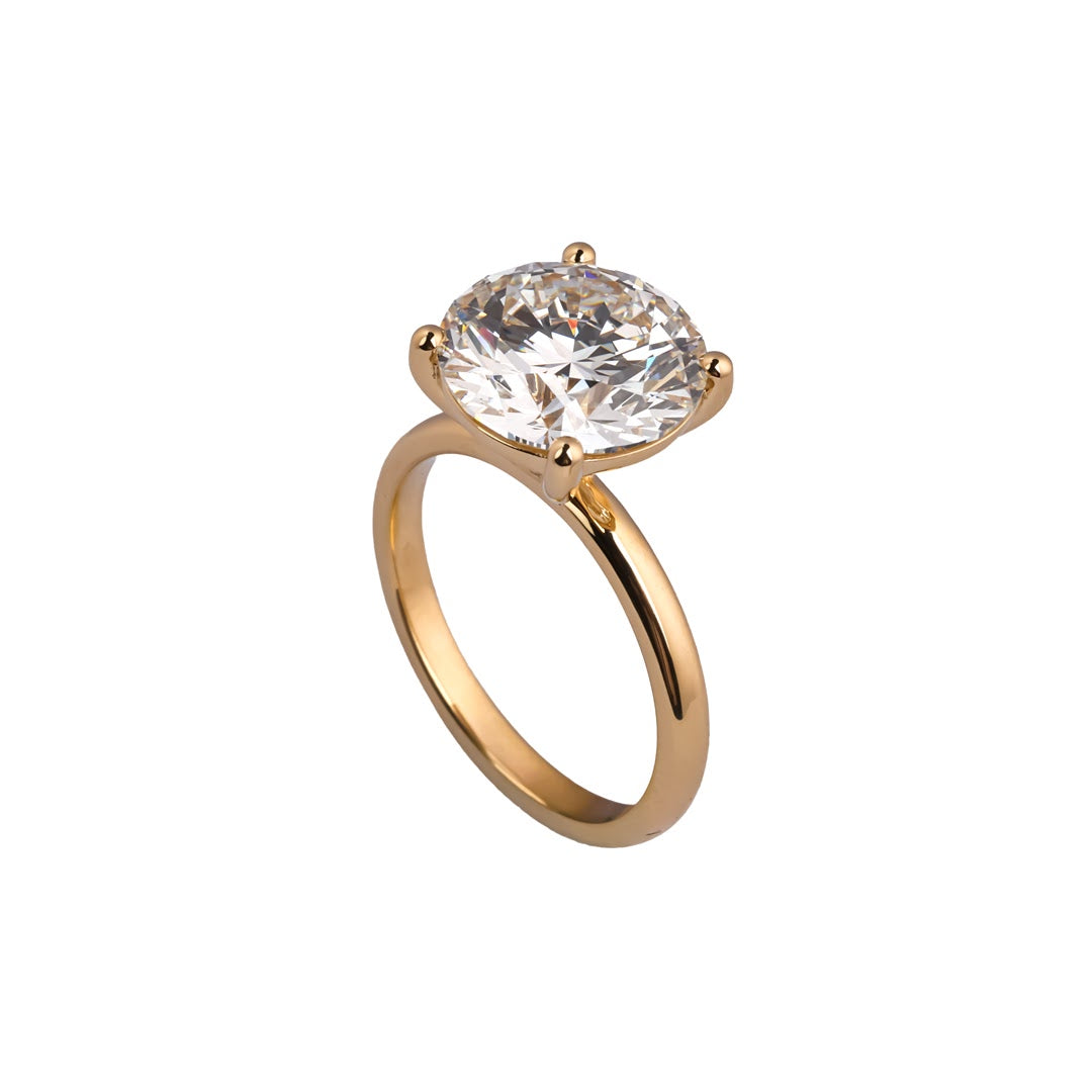 Grande Round Four-Prong Solitaire Ring — view 4