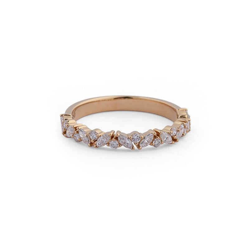 Alternating Marquise Lab-Grown Diamond Band - front view