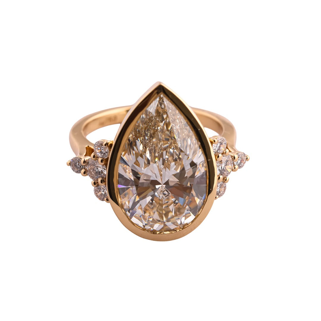 Monument Pear Bezel Statement Ring — view 3