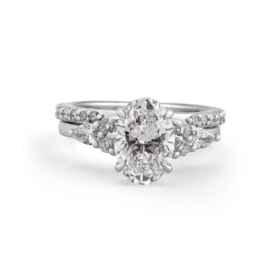 Lumière Twin-Pear Open Pavé Ring — view 3
