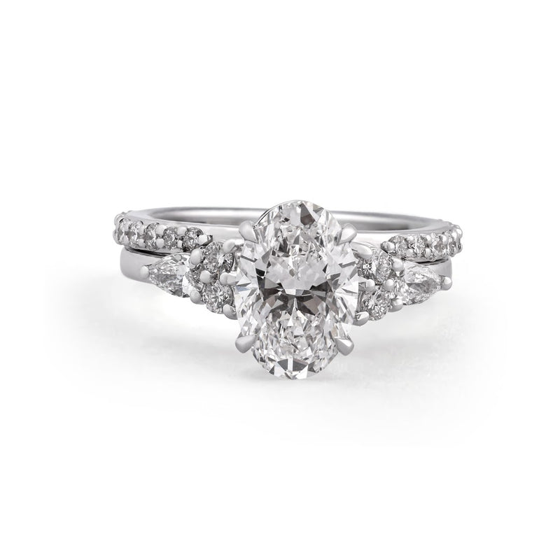 Lumière Twin-Pear Open Pavé Ring — view 3