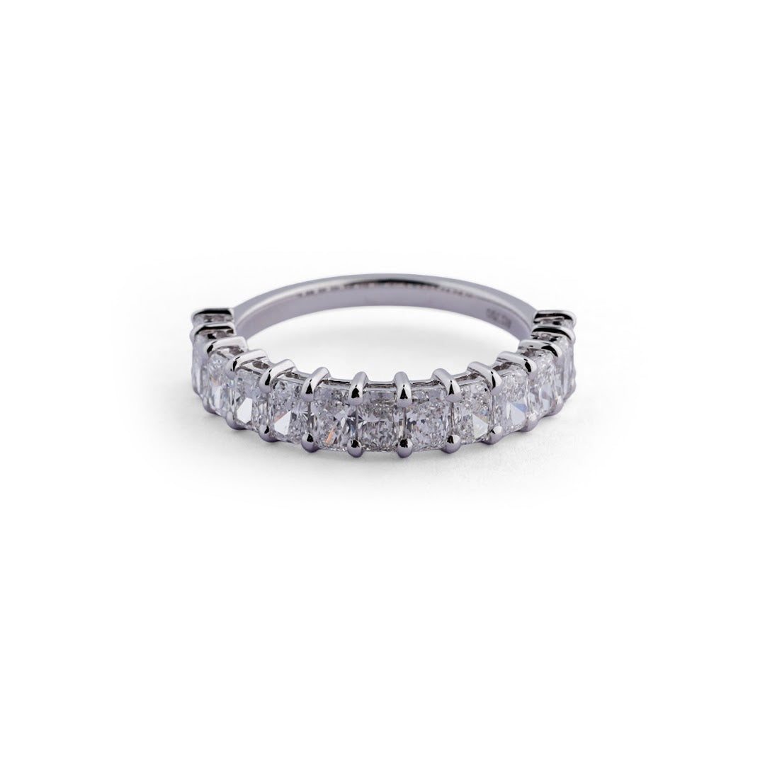 Radiant-Cut Lab-Grown Diamond Band - side view
