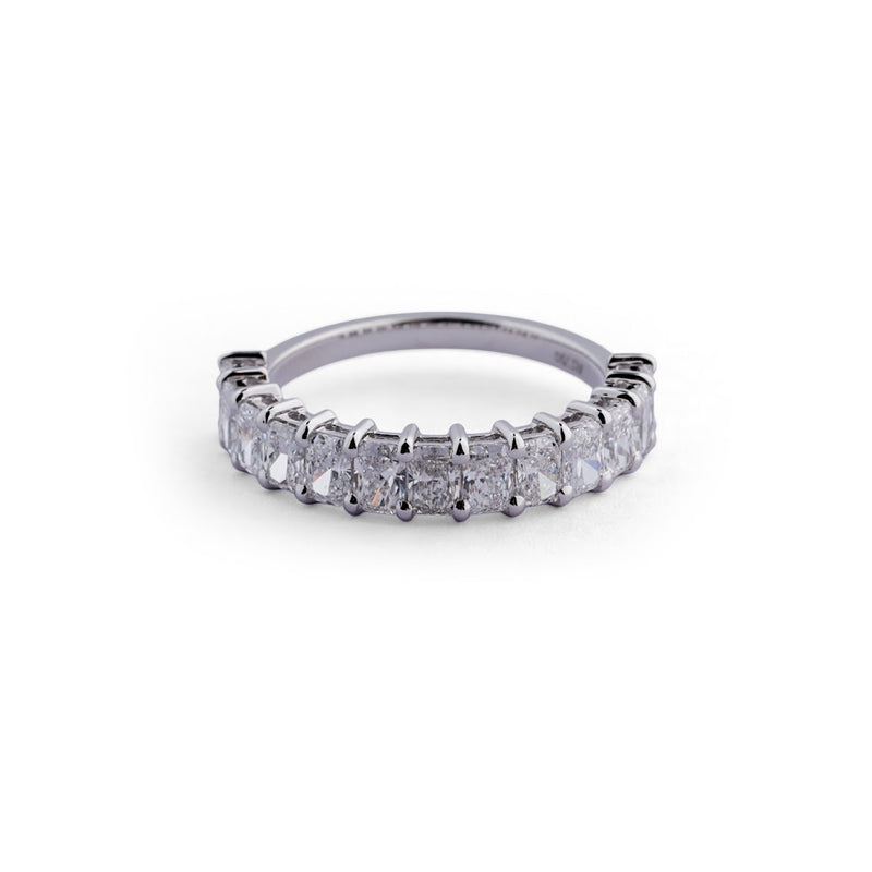 Radiant-Cut Lab-Grown Diamond Band - side view