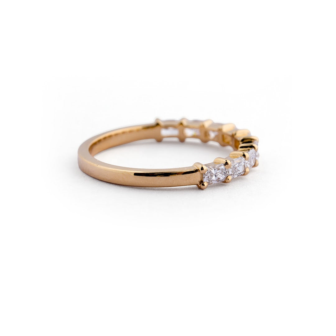 Petite Radiant Lab-Grown Diamond Band - worn view