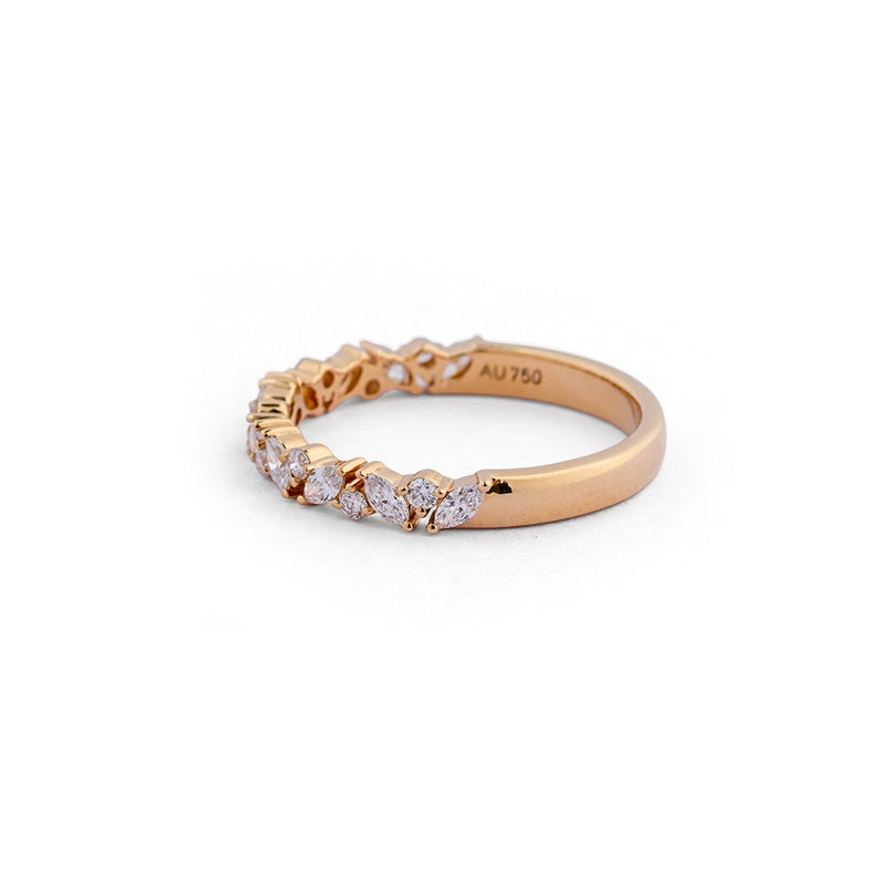 Alternating Marquise Lab-Grown Diamond Band - angled view
