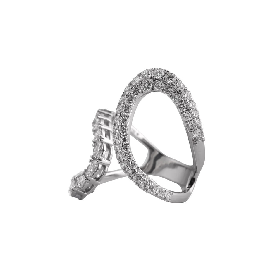 Infinity Loop Pavé Runway Ring — view 2