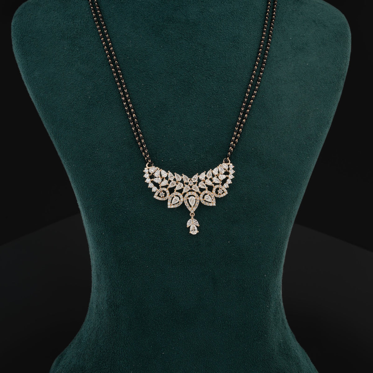 5.35 Carat Lab-Grown Diamond Mangalsutra with Colour Stones for Women - view 1