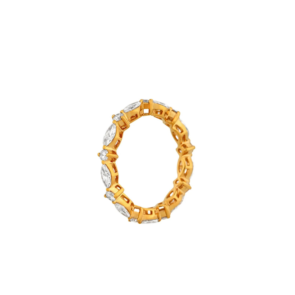 Orison Scalloped Diamond Eternity Band — side view