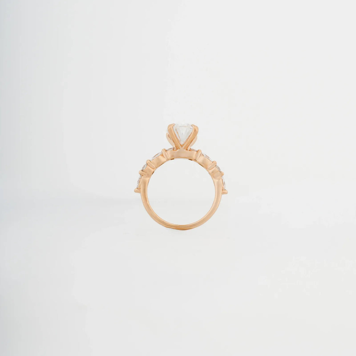 Mira Oval Petal-Side Diamond Ring — side view