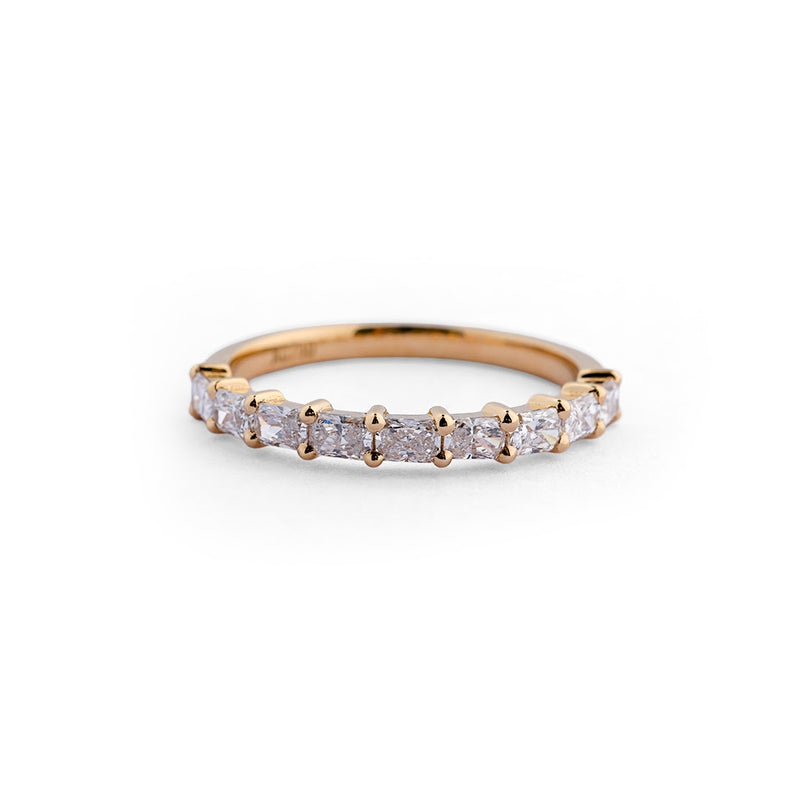 Petite Radiant Lab-Grown Diamond Band - front view