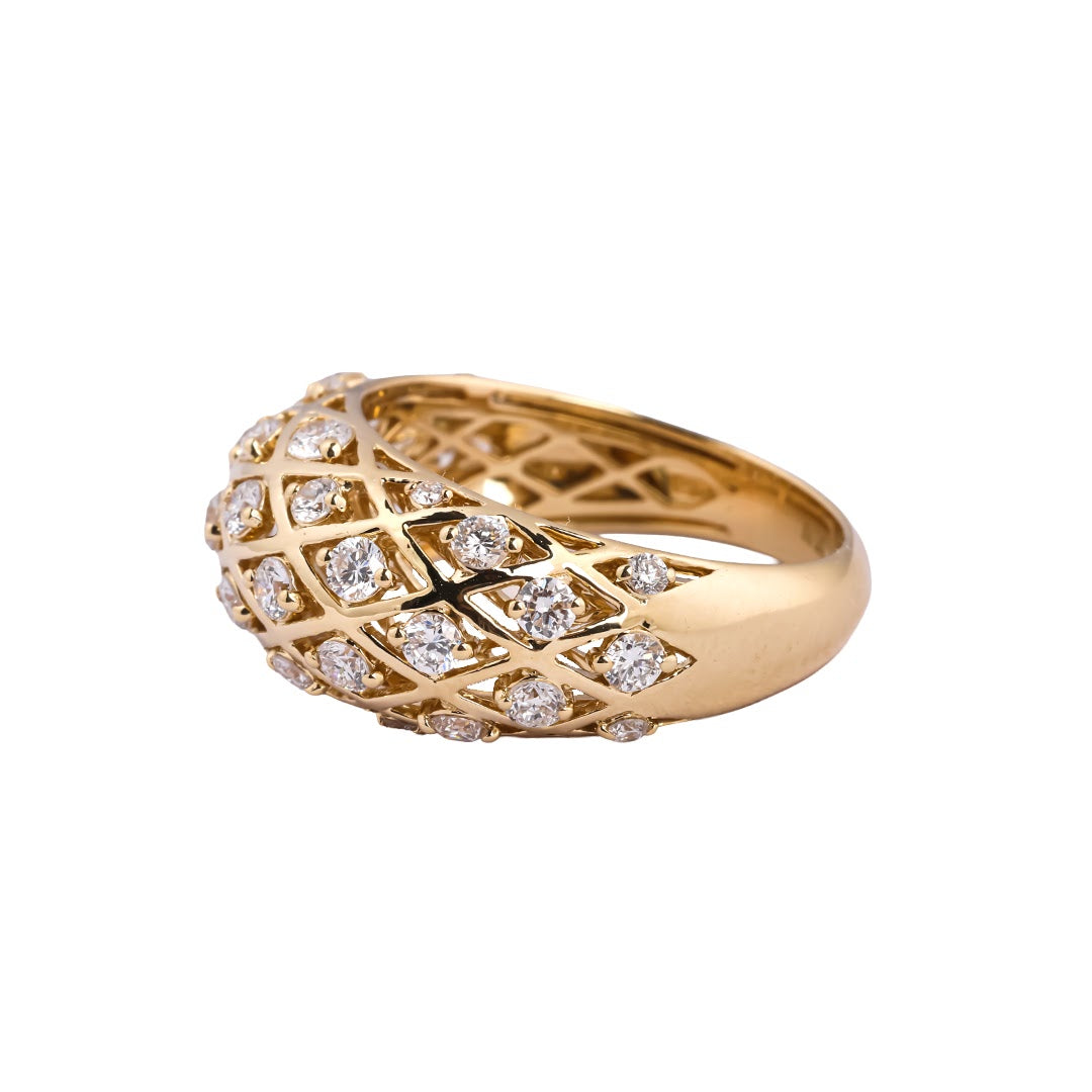 Geo Lattice Diamond Statement Band — view 2