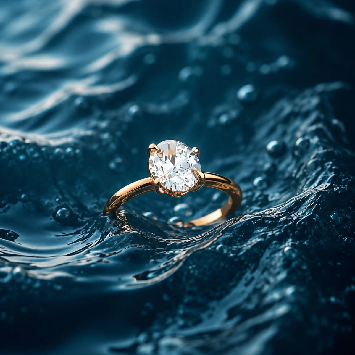 Serein Oval Four-Prong Solitaire Ring — editorial view