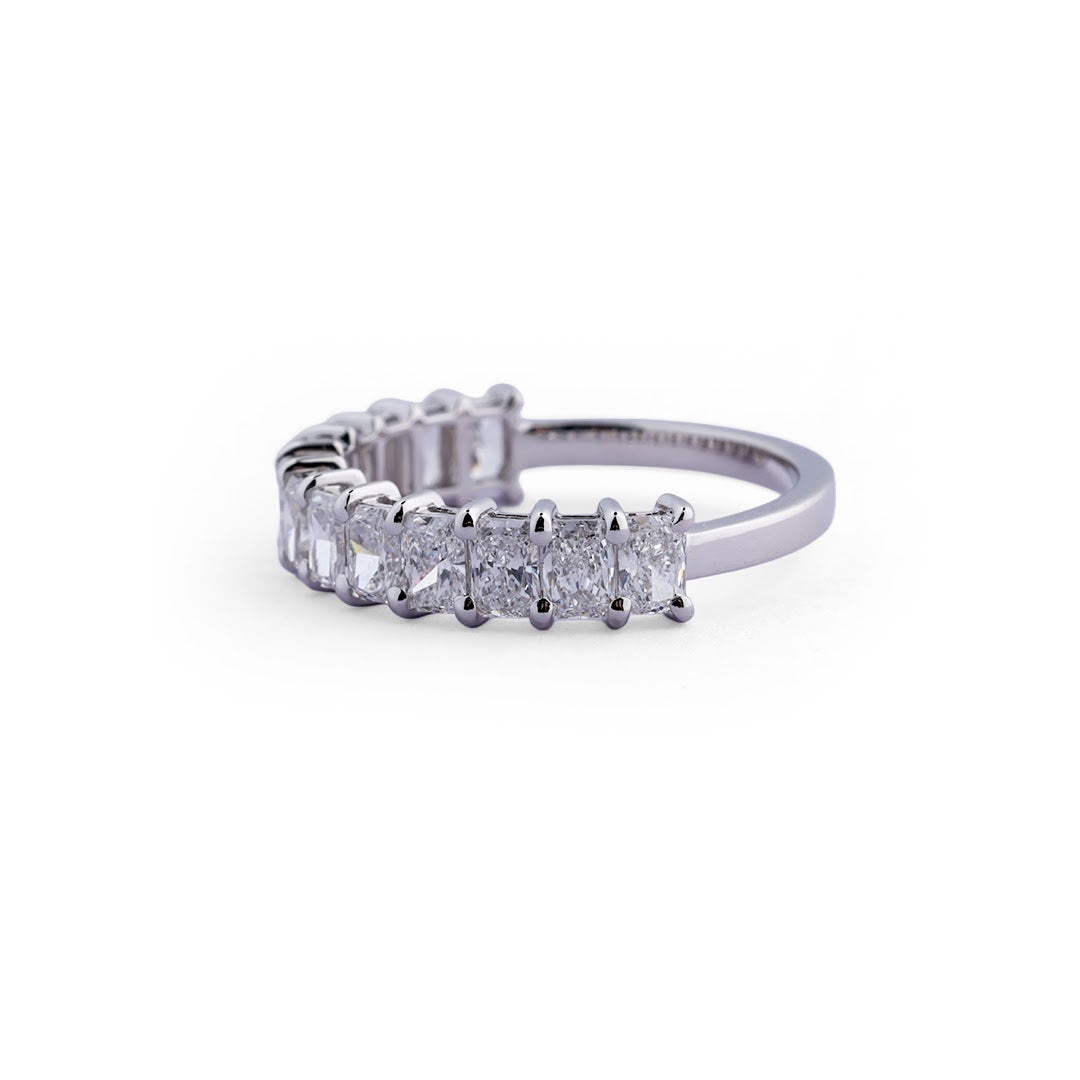 Radiant-Cut Lab-Grown Diamond Band - angled view