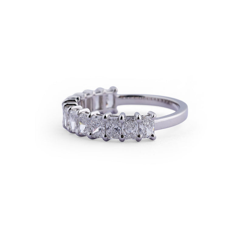 Radiant-Cut Lab-Grown Diamond Band - angled view