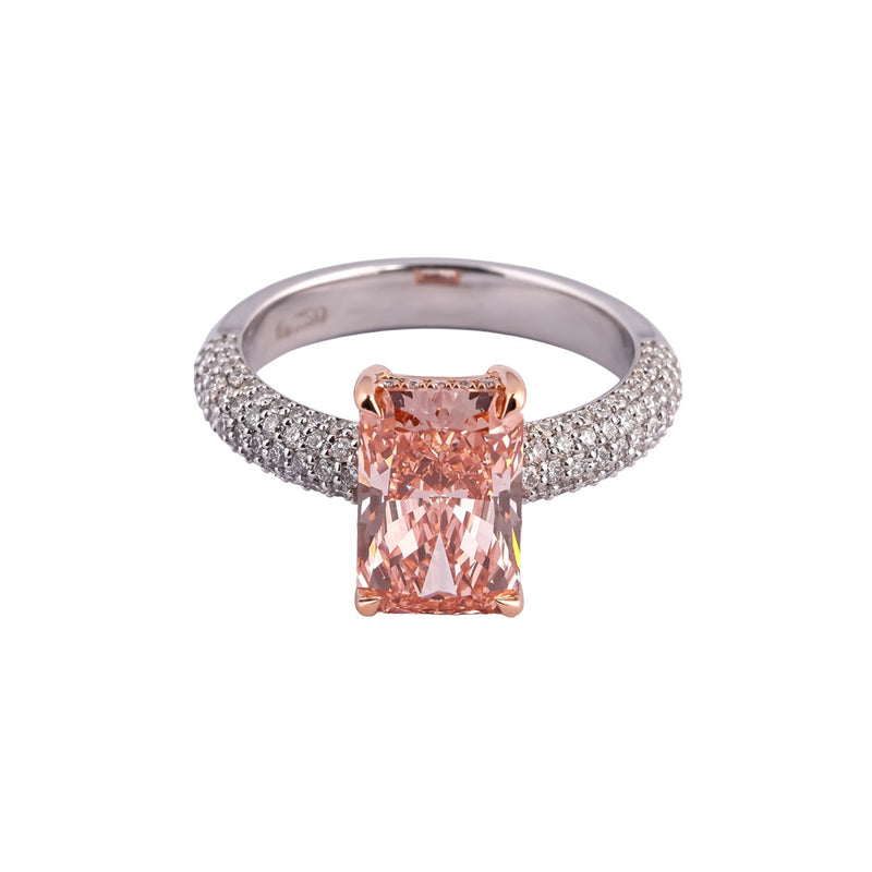 Rosé Radiant Pavé Statement Ring — view 3