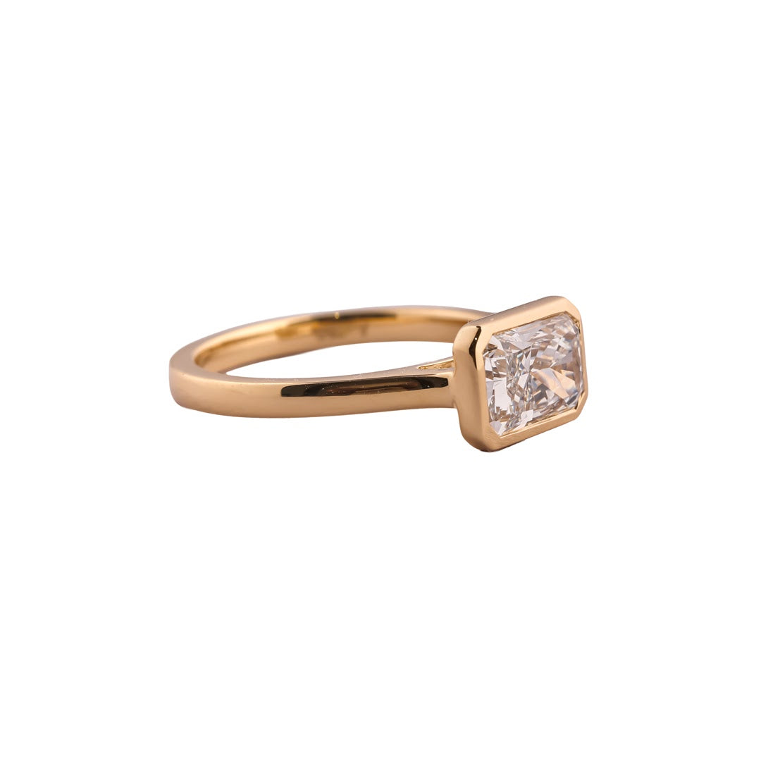 Monaco East-West Radiant Bezel Ring — view 4