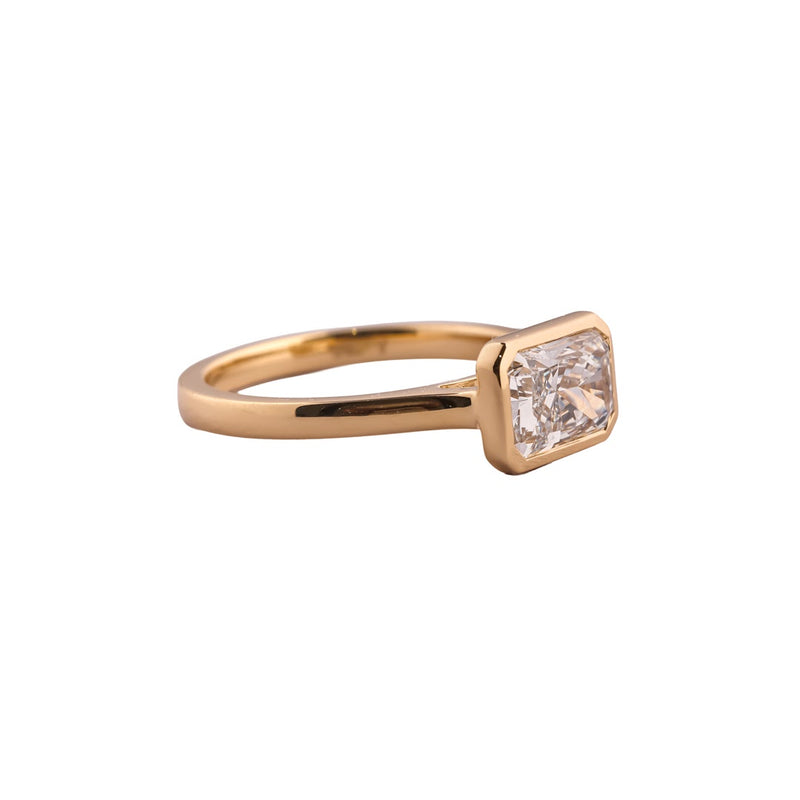 Monaco East-West Radiant Bezel Ring — view 4