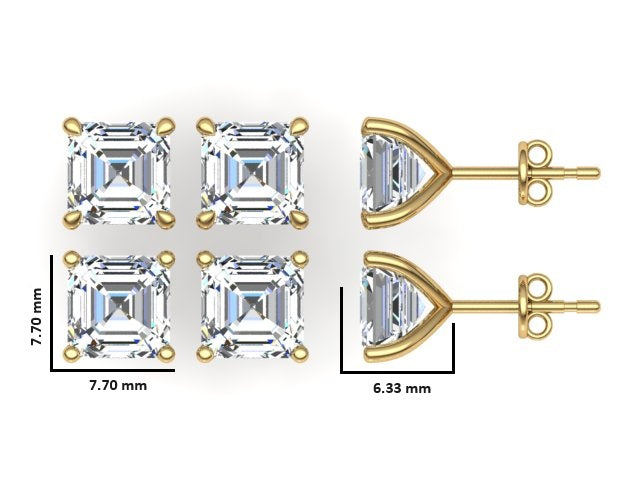 Classic Blissful Solitaire Lab Diamond Martini Studs Earrings