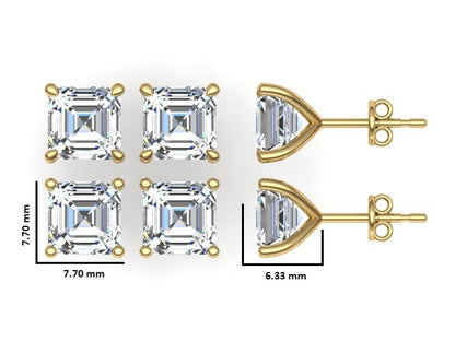 Classic Blissful Solitaire Lab Diamond Martini Studs Earrings