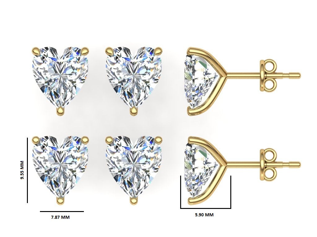 Classic Blissful Solitaire Lab Diamond Martini Studs Earrings
