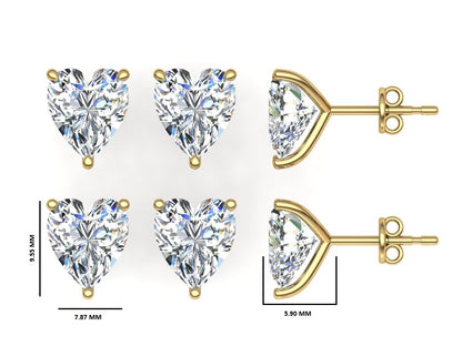 Classic Blissful Solitaire Lab Diamond Martini Studs Earrings