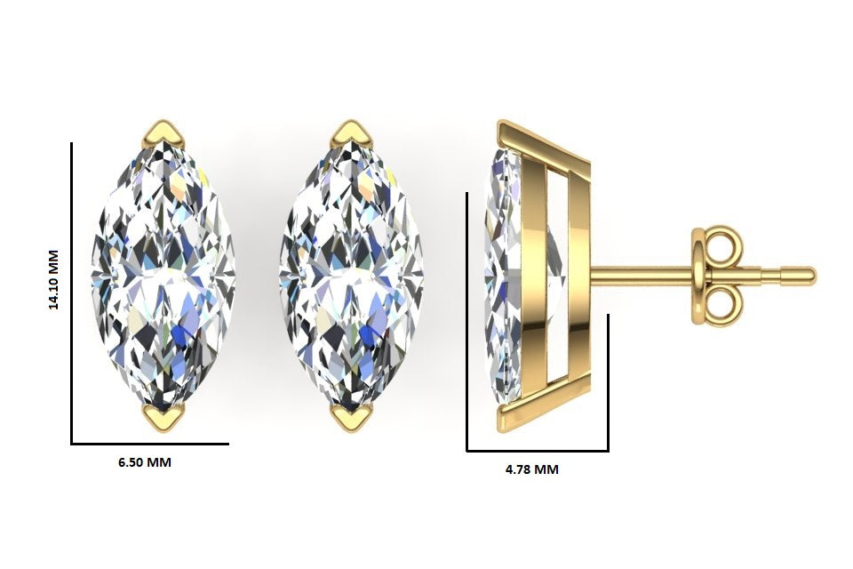 Classic Blissful Solitaire Lab Diamond Martini Studs Earrings