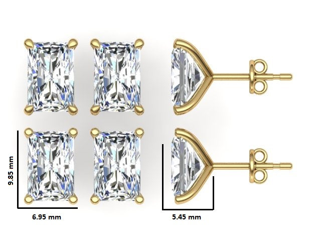 Classic Blissful Solitaire Lab Diamond Martini Studs Earrings