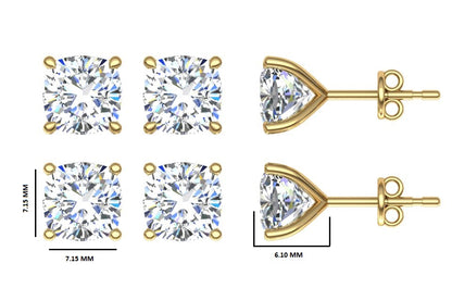 Classic Blissful Solitaire Lab Diamond Martini Studs Earrings
