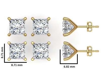 Classic Blissful Solitaire Lab Diamond Martini Studs Earrings