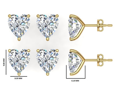 Classic Blissful Solitaire Lab Diamond Martini Studs Earrings