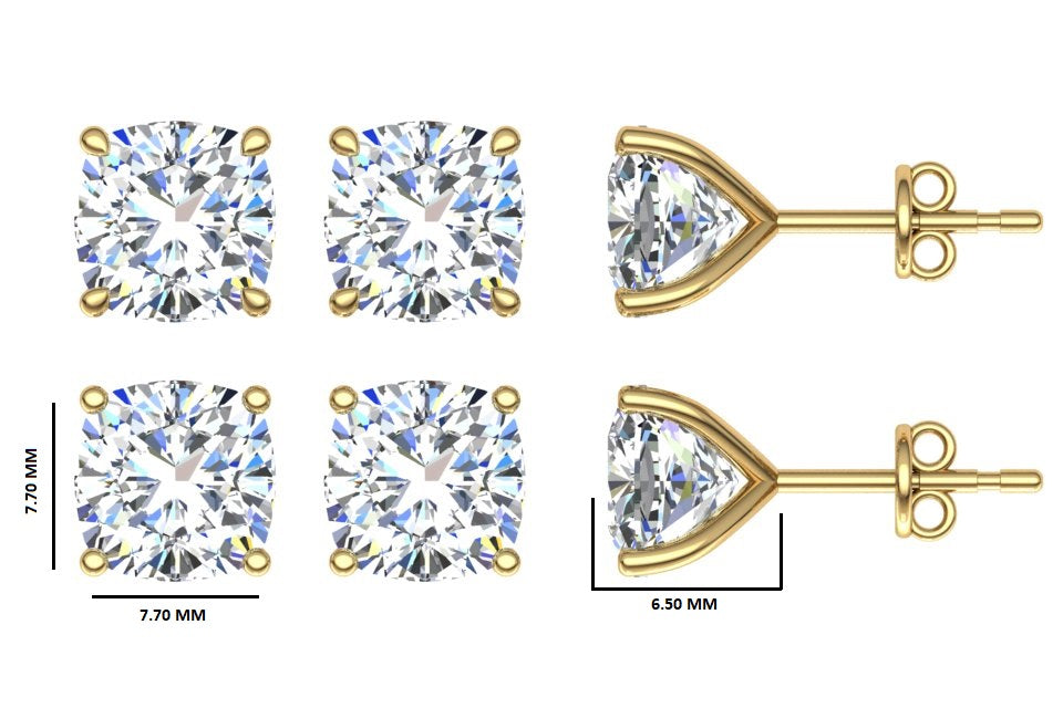 Classic Blissful Solitaire Lab Diamond Martini Studs Earrings