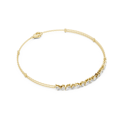 Timeless Bond Multi-Shape Lab Diamond Tennis Bracelet - A Token of Friendship & Luxury