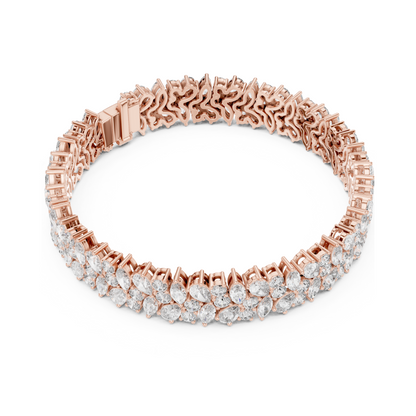 Exquisite Multi Shape Lab Diamond Tennis Bracelet for Everlasting Togetherness