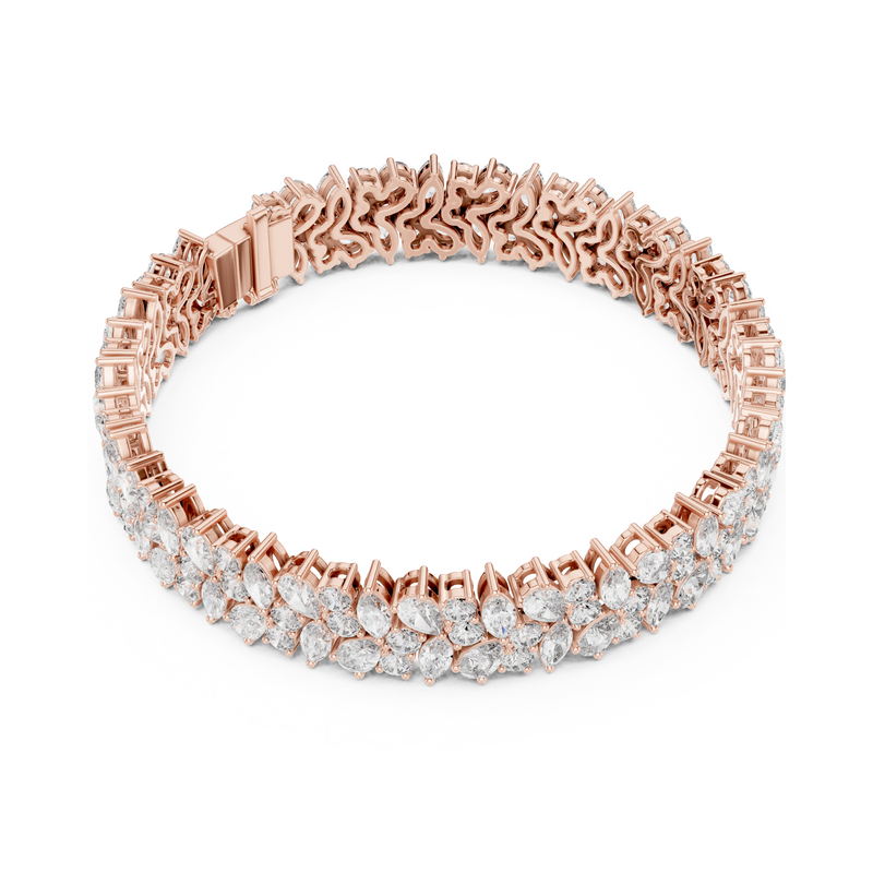 Exquisite Multi Shape Lab Diamond Tennis Bracelet for Everlasting Togetherness