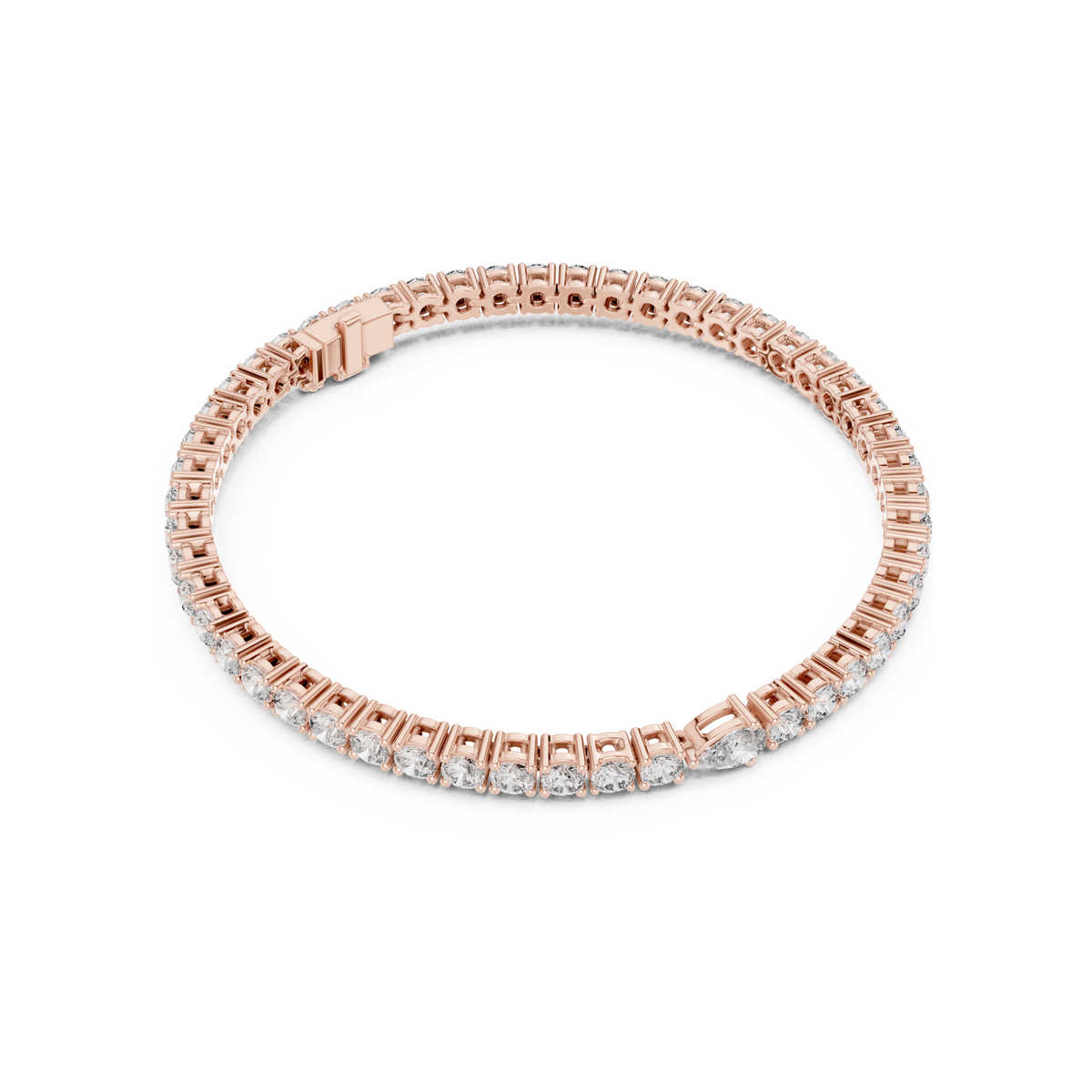 Classic Round Tennis Bracelet With Lab Diamonds