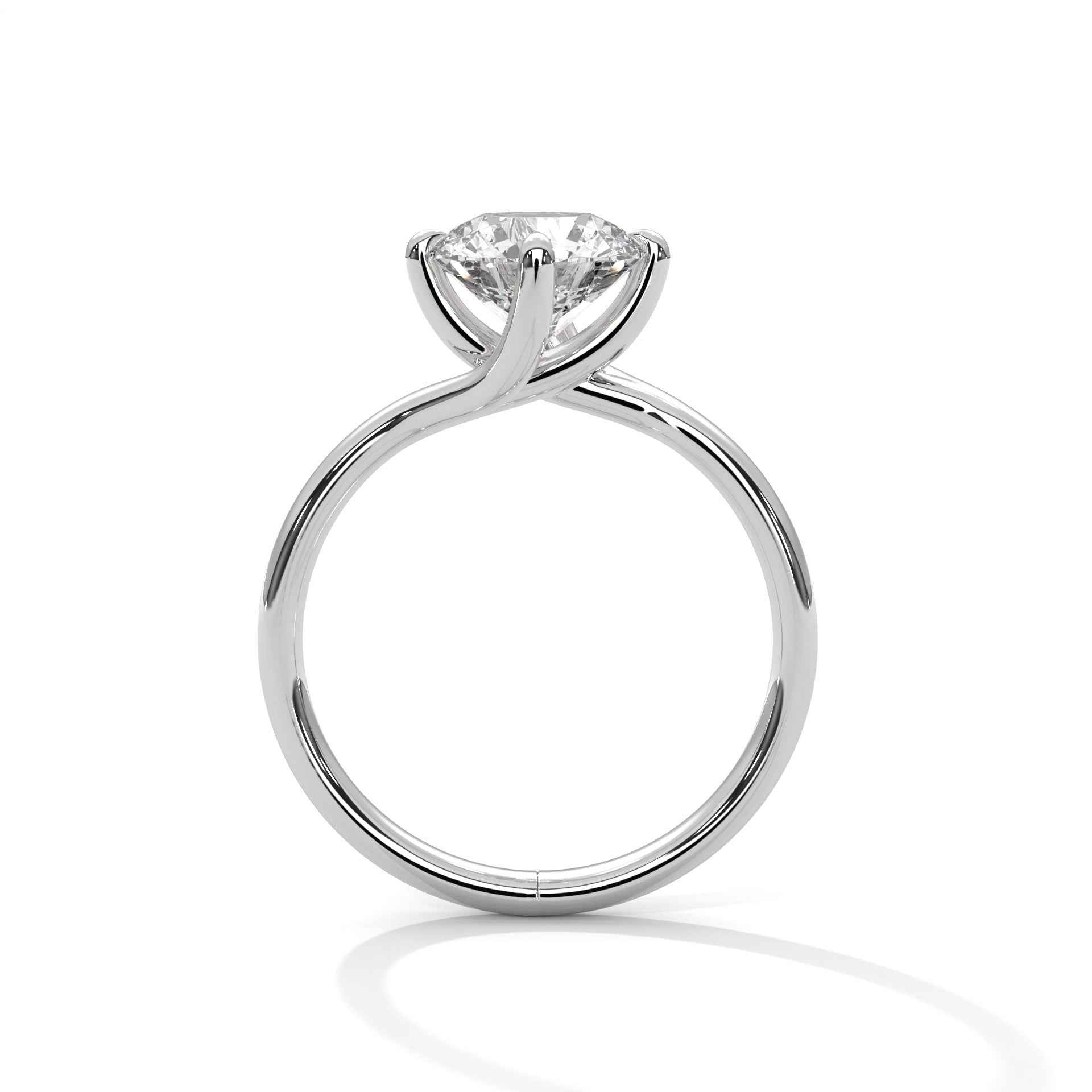 2 Carat Round Shape Timeless Appealing Lab Diamond Engagement Ring For Women